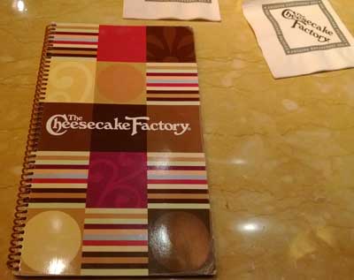 Introducing The Cheesecake Factory Menu!