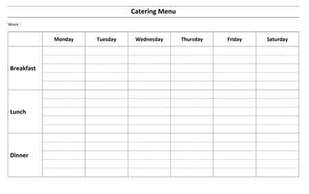 Microsoft Food Menu Templates