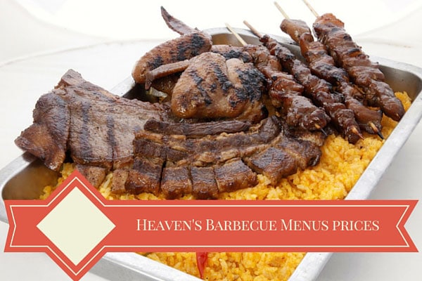 Heaven's Barbecue Menu and Prices