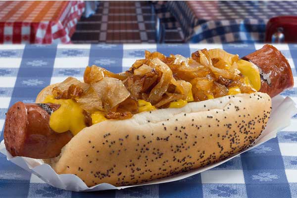 portillos Char grilled Maxwell Street Polish Sausage