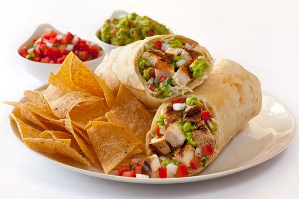 Baja Fresh Restaurant burrito