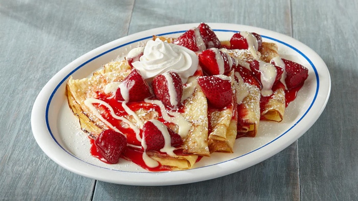 Strawberries and Cream Crepes